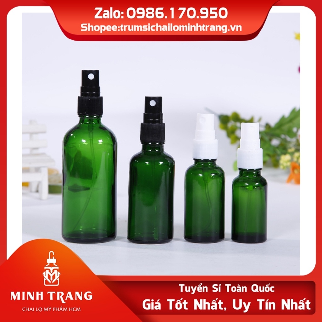 Chai Xịt Phun Sương ♥️ Lọ Đựng Tinh Dầu Thủy Tinh 50ML/100ML Có Van Phun Sương Chiết Tinh Dầu Khuếch Tán, Dầu Thơm
