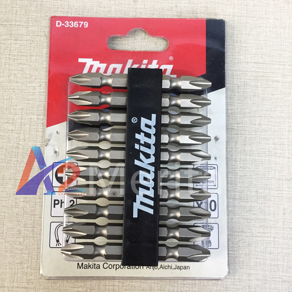 Bộ 10 mũi vít PH2x65mm Makita D-33679