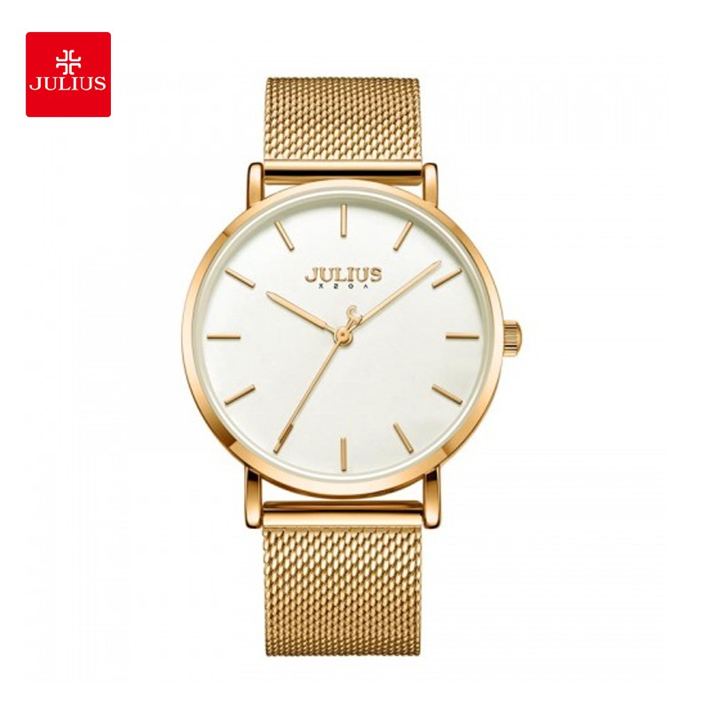 Julius Official | Đồng hồ nam Julius JA-1164 dây thép vàng