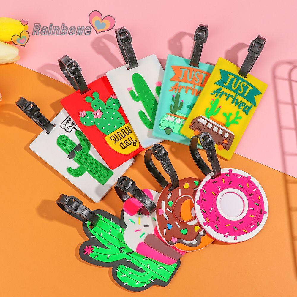 Thẻ Đánh Dấu Hành Lý Bằng Silica Gel Chống Mất Họa Tiết Hoạt Hình Dễ Thương