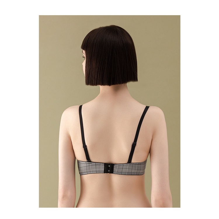 Áo Ngực Kẻ Caro Không Gọng Đệm Mỏng  Mềm Mát Vô Cùng Thoải Mái YiOn Underwear AM08