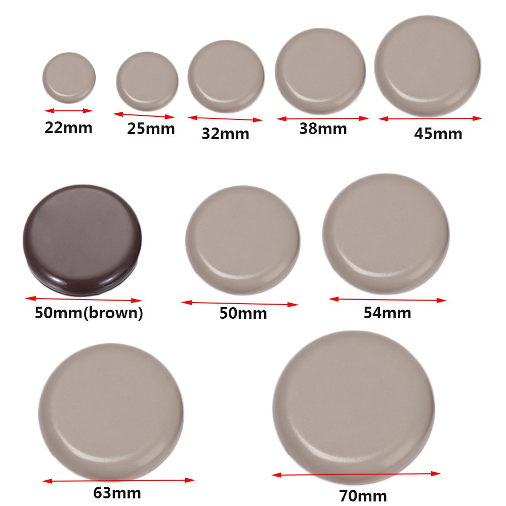 Bộ 4 Miếng Đệm Hình Tròn Dày Dặn Chống Trượt Chống Hoa Cúc Gắn Chân Ghế Sofa