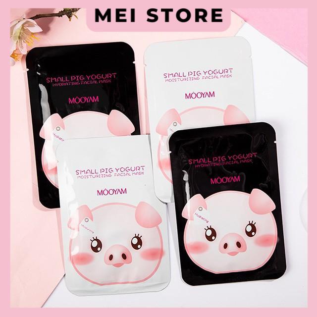 Mặt Nạ Heo Trắng Đen MÔOYAM Small Pig Yogurt Tinh Chất Sữa Chua Dướng Da Cấp Ẩm