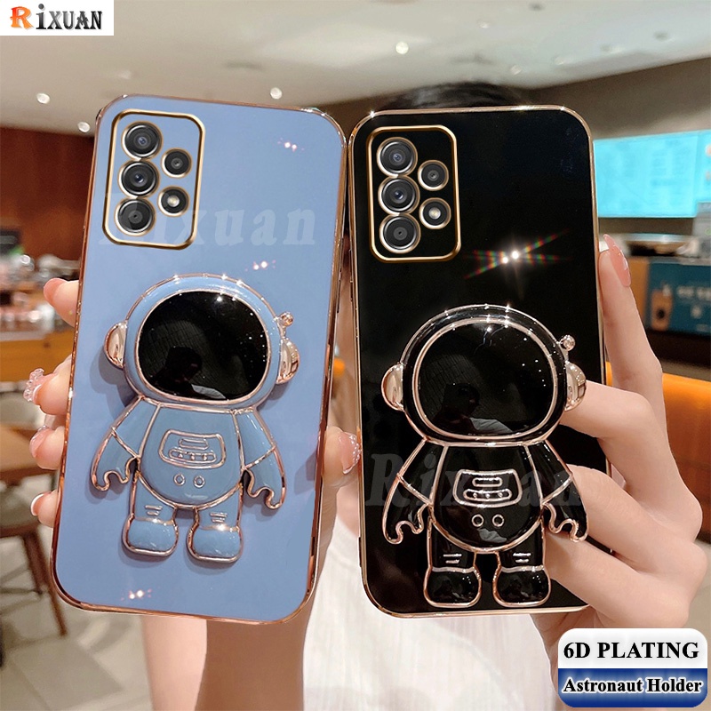 Ốp Điện Thoại Cao Su Mềm Có Giá Đỡ Hình Phi Hành Gia Cho Samsung A7 2018 A10S A20 A30 A50 A71 A51 Note 20 Ultra Note20 Note10