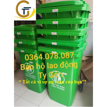 THÙNG RÁC 240L - MÀU XANH