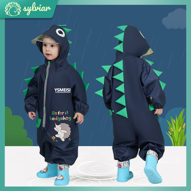 Áo Mưa Một Mảnh In Họa Tiết Hoạt Hình Dễ Thương Dành Cho Bé Trai Gái