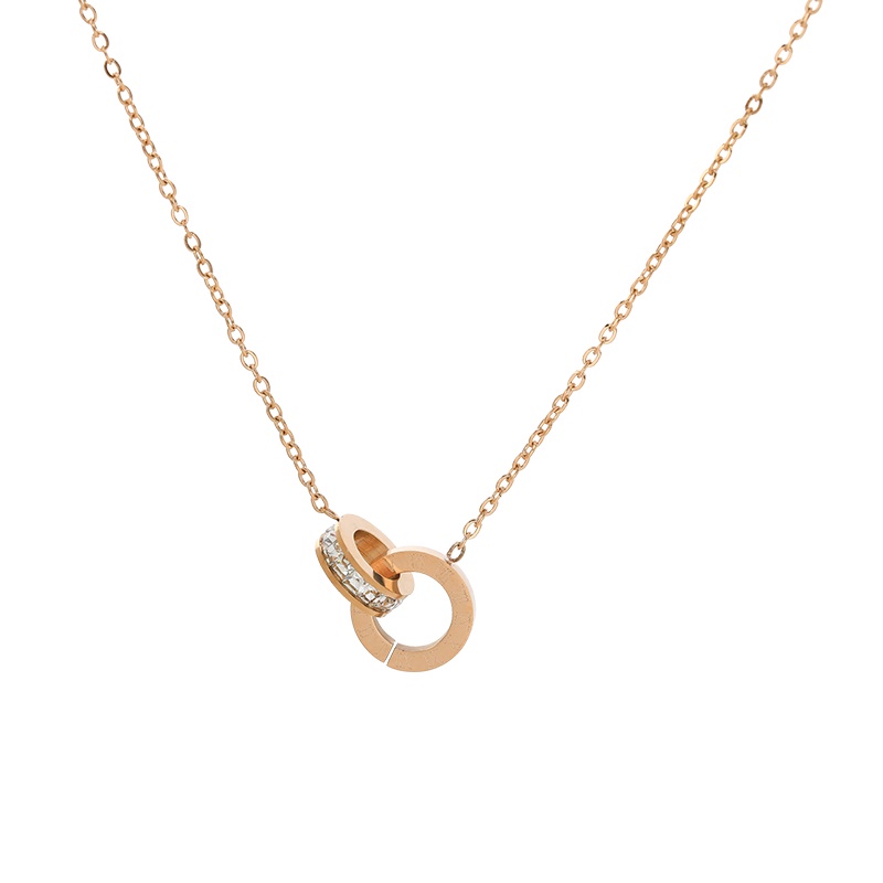 Dây Chuyền Mạ Vàng 18k Đính Đá Zircon Sáng Tạo Cho Nữ