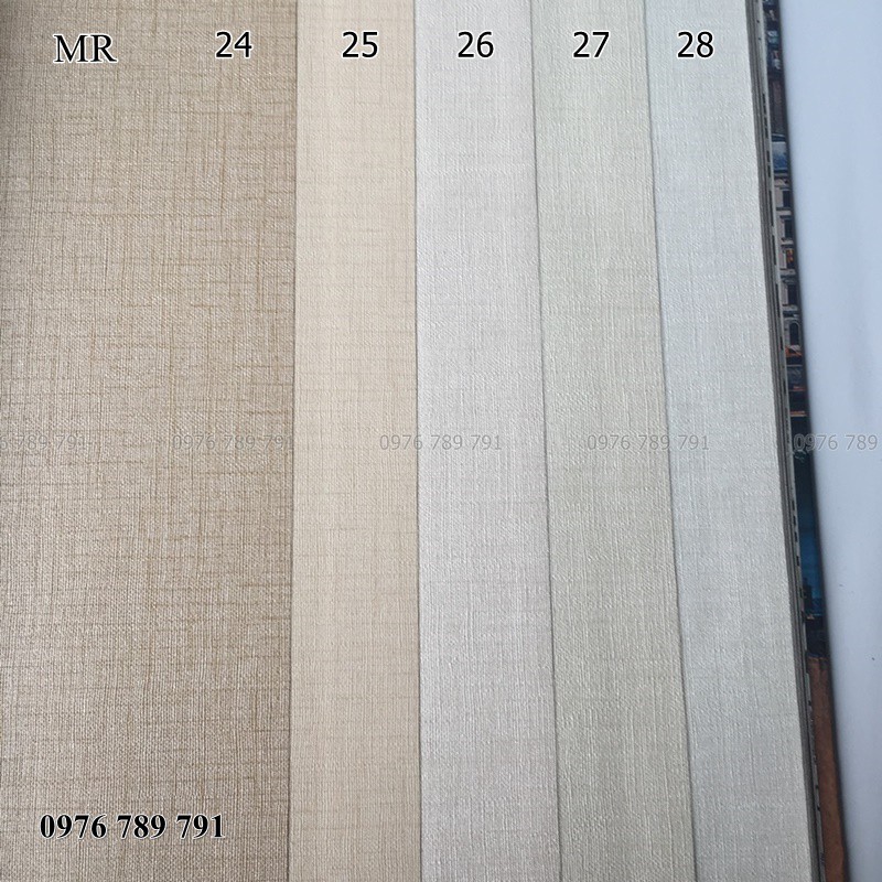 Giấy Dán Tường Trơn Vân Vải Cho Phòng Khách, Phòng Ngủ MR Lụa Không Keo Khổ 53cm x 10m Nhiều Màu Lựa Chọn