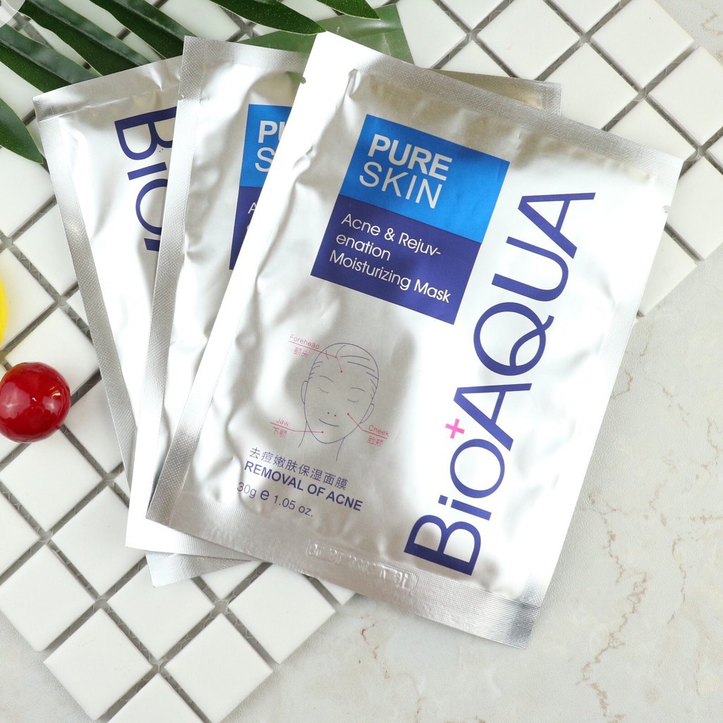 Lẻ 01 Miếng giảm Mụn Đỏ Mask Pure Skin Bioaqua