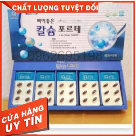 Viên uống bổ sung canxi HANMI Hàn Quốc hộp màu xanh 120 viên - 400mg (Calcium Forte)