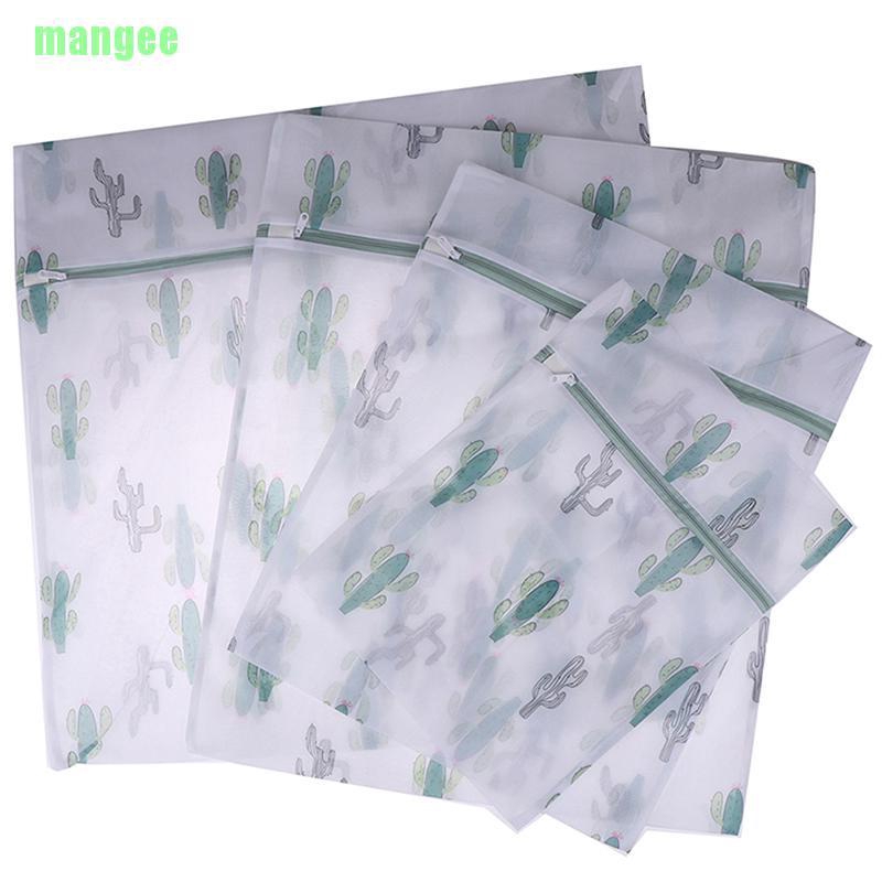 Túi lưới giặt quần áo bằng Polyester in họa tiết xương rồng