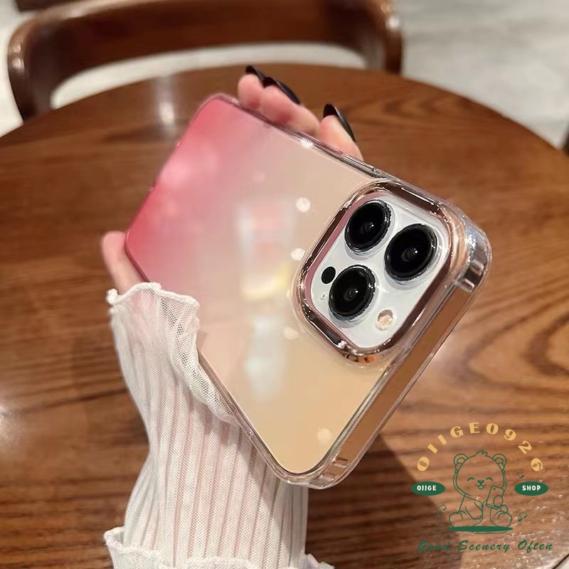 Ốp Điện Thoại IMD Hai Màu gradient Lấp Lánh Chống Rơi Cho Iphone14 13 12 11 Pro Max