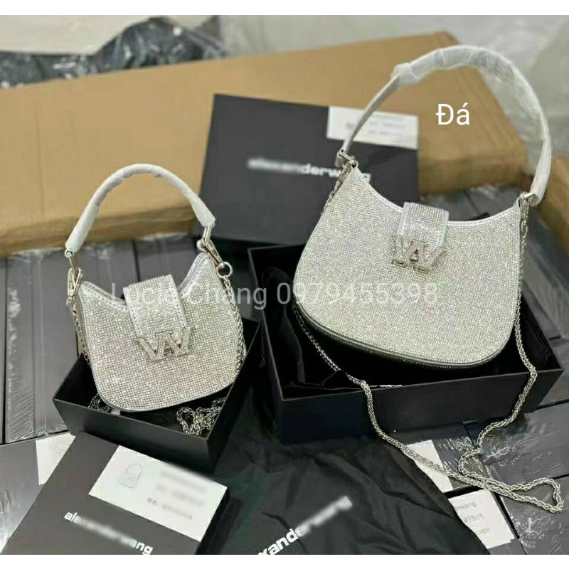 Túi Wangg kẹp nách mẫu mới hồng, đen, trắng, xanh da bóng, da lì, đá