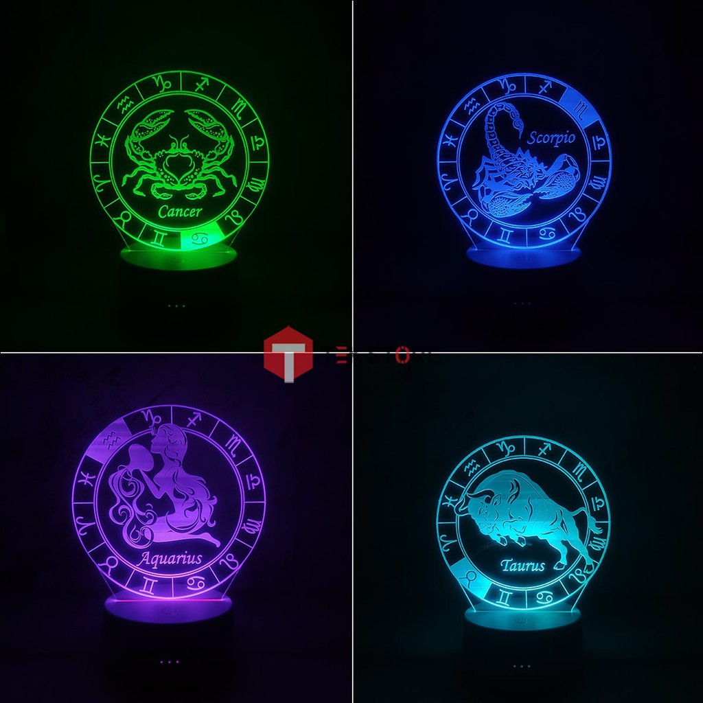 Đèn 12 Cung Hoàng Đạo (3 Màu - 7 Màu - 16 Màu Kèm Điều Khiển)