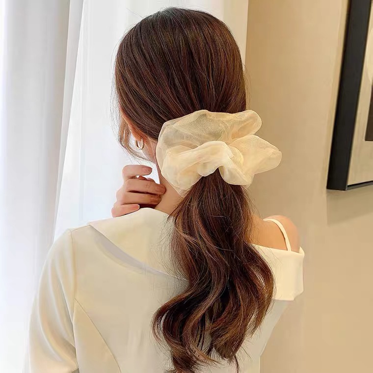 Dây Buộc Tóc Đính Ngọc Trai Lớn Kiểu Hàn Quốc Dễ Thương Cho Nữ