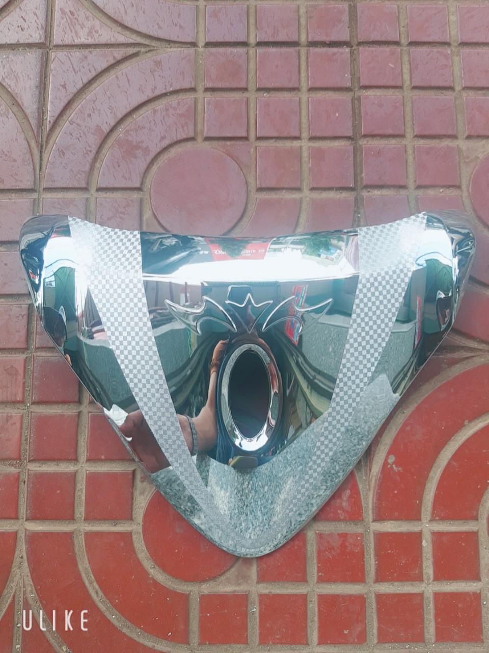 miếng ốp mặt nạ lớn mạ crom cho xe sh mode 2013 đến 2019