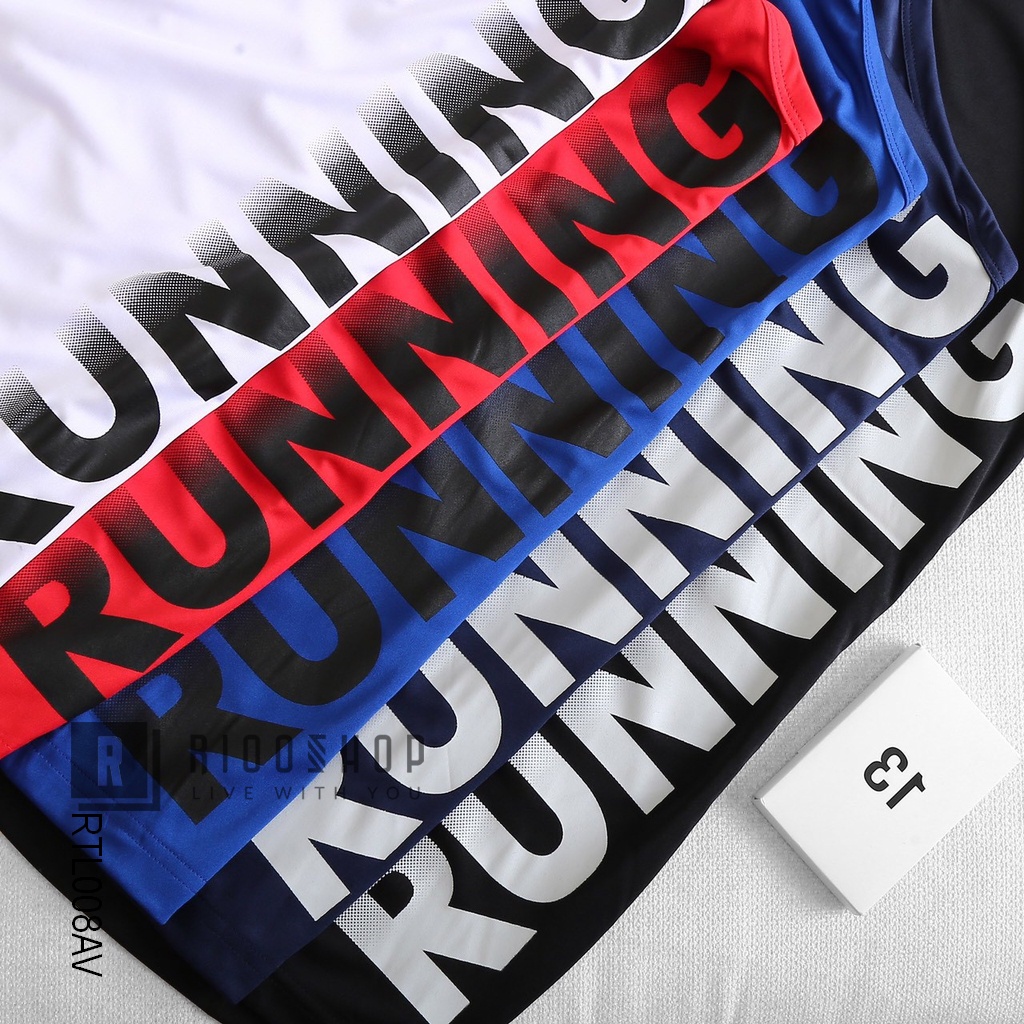 Áo thun nam thể thao sát nách cao cấp Running cực đẹp RTL008 - áo phông nam tập gym Riooshop