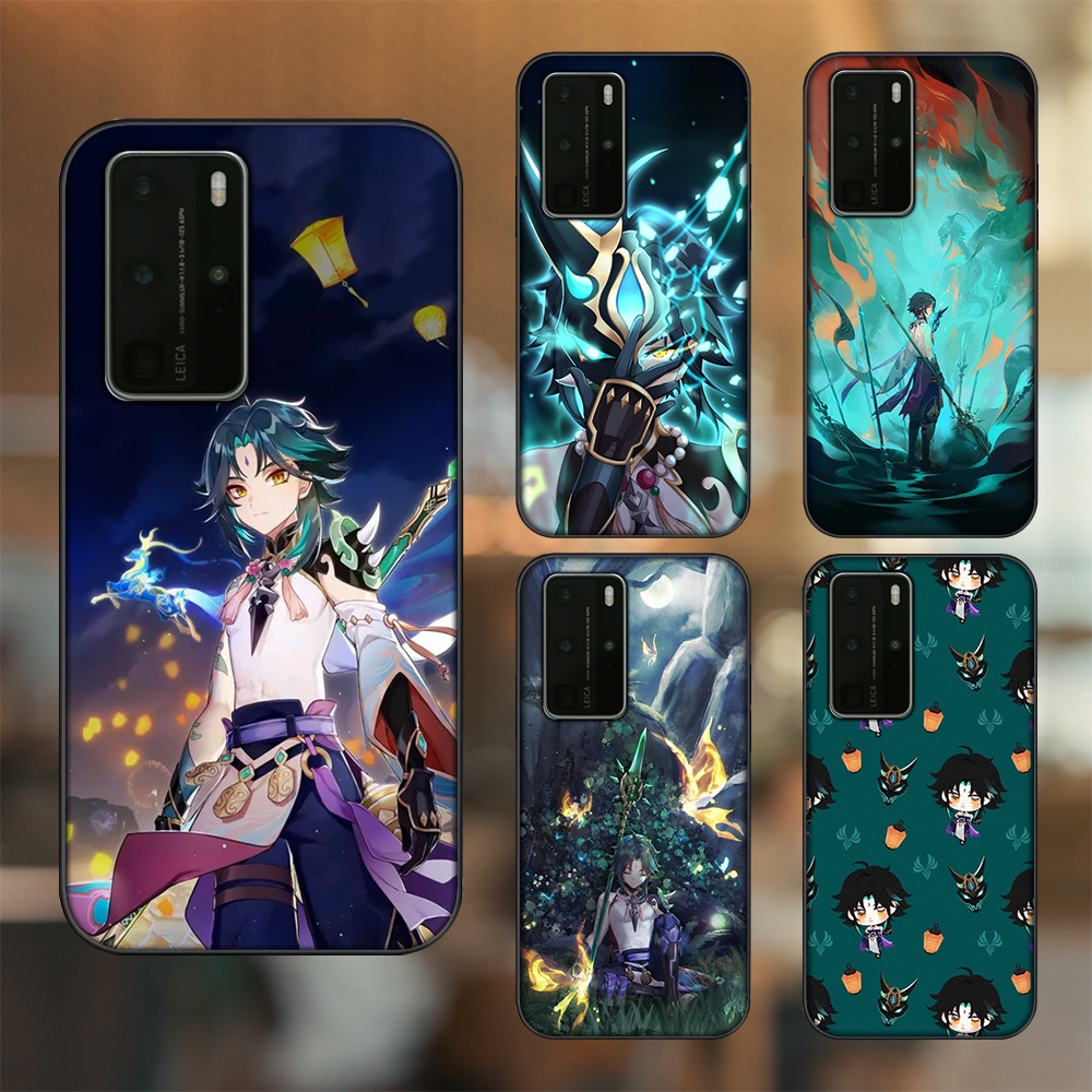 Ốp lưng Huawei P40 Pro viền đen in hình Xiao Genshin Impact
