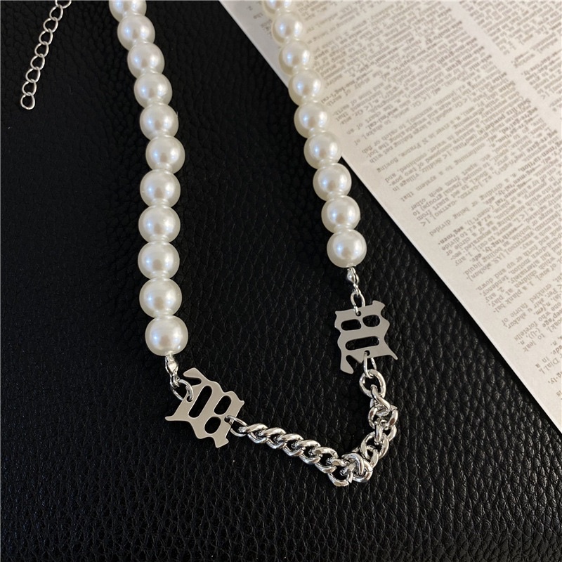 Bộ Vòng cổ/ Vòng tay ROSE chữ B Cho Nam Nữ Unisex