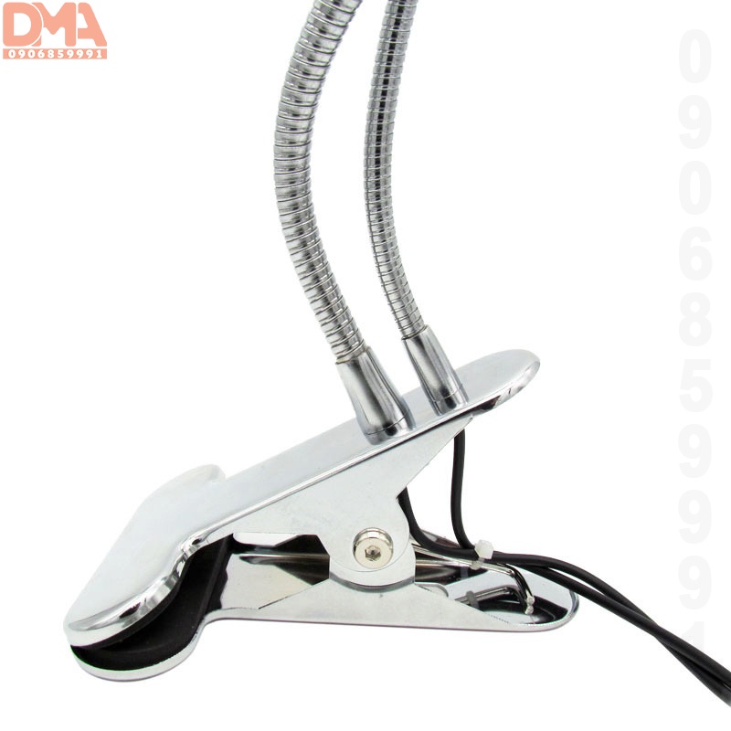 Đèn rọi trang trí 2 bóng,đèn led kẹp đọc sách nguồn USB (Hợp kim nhôm)