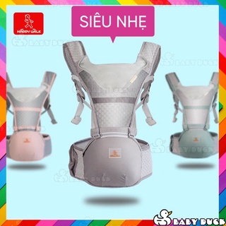 Địu ngồi siêu nhẹ siêu thoáng mát HAPPY WALK lưới ghi