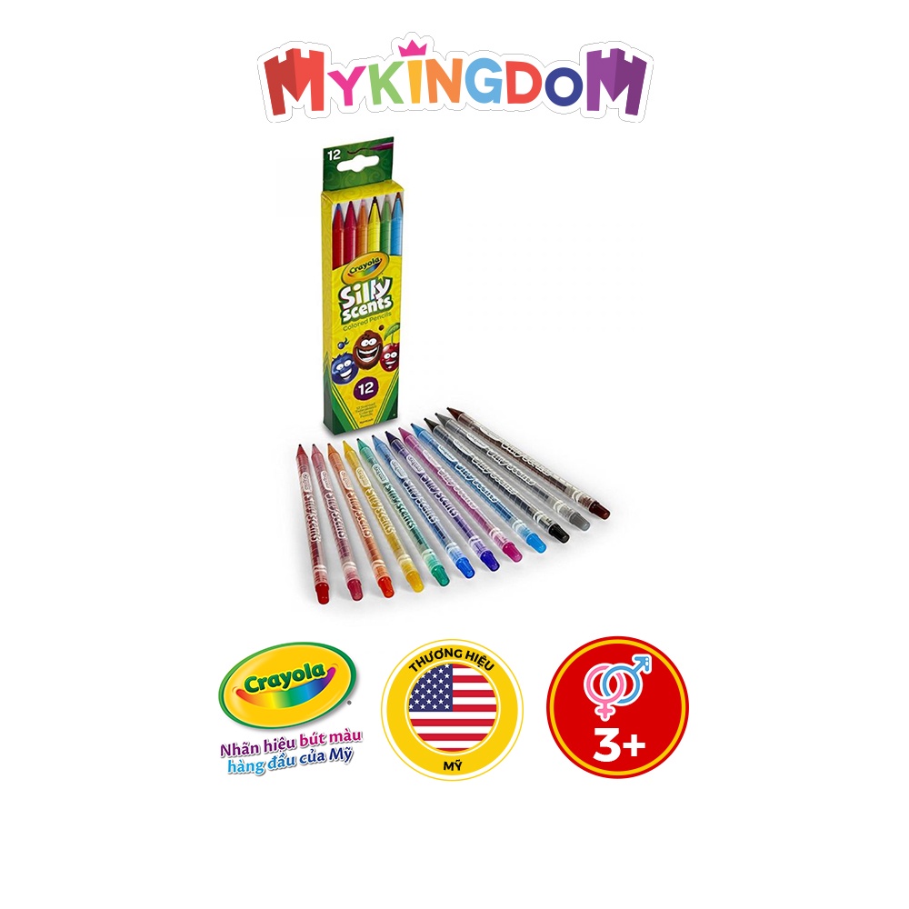 Bút chì 12 màu dạng vặn có mùi hương Crayola