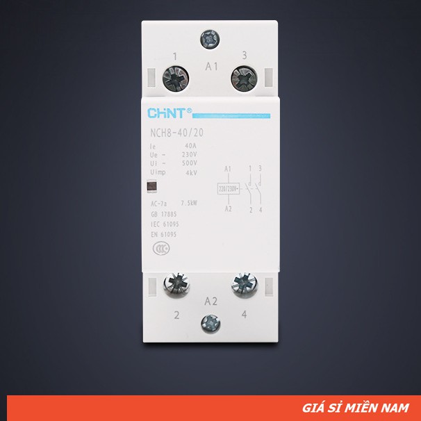 Khởi Động Từ 1 Pha CHINT 40A-220V (Contactor), Bảo Vệ Quá Tải Cho Thiết Bị