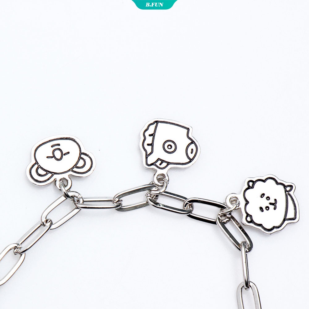 Vòng Tay Trang Sức Hoạt Hình BTS BT21 Bằng Hợp Kim A.R.M.Y