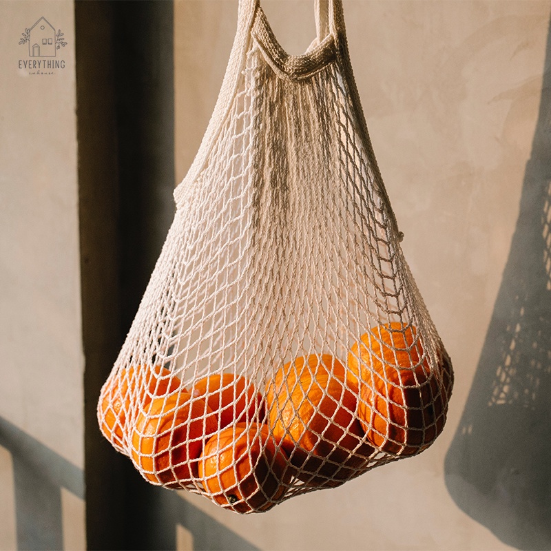 Túi lưới tiện dụng đựng hoa quả thân thiện với môi trường, phụ kiện thời trang, đạo cụ chụp ảnh, decor vintage