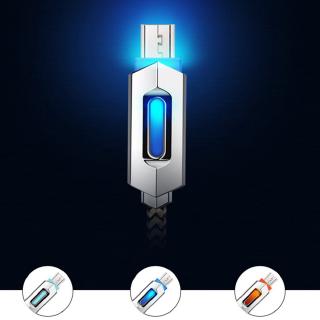 Cáp Sạc Dây Bện Dài 1m Cổng Usb Có Đèn Led Dành Cho Android