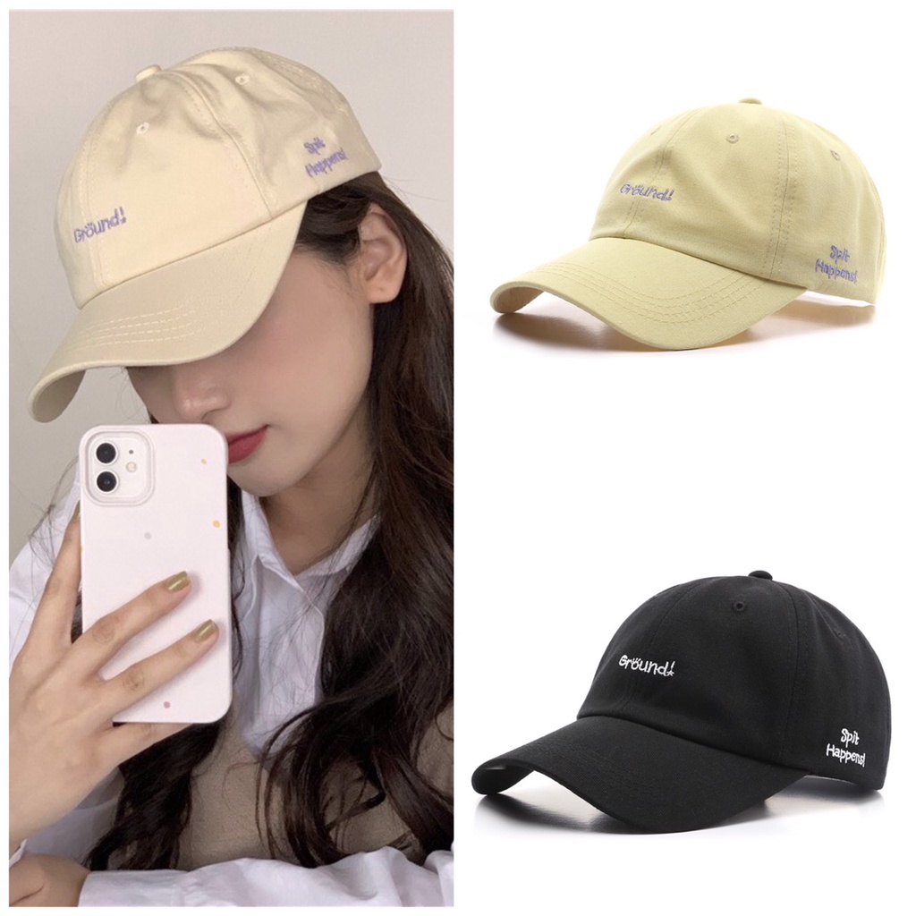 Mũ Lưỡi Trai Cotton Thêu Chữ Ground Thời Trang Dành Cho Nam Và Nữ