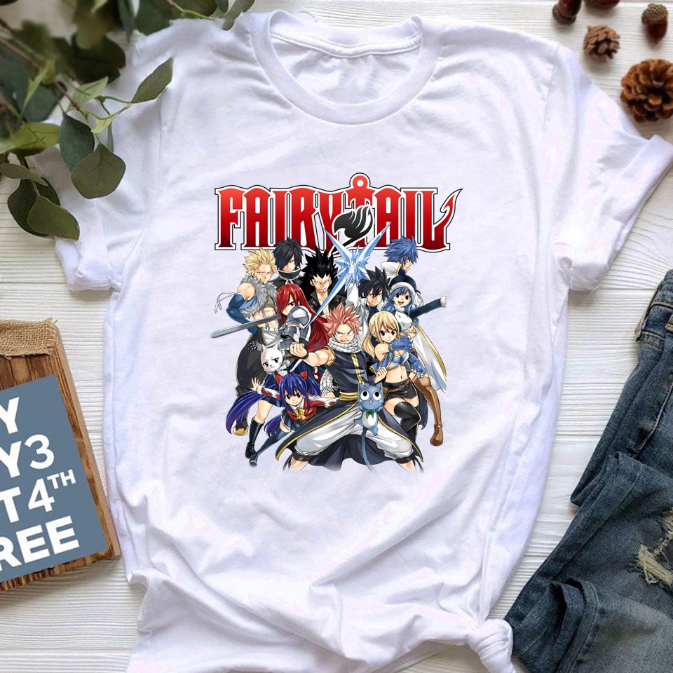 Áo Thun Ulzzang Harajuku Cổ Điển Mẫu Mới 2021 Fairy Tail