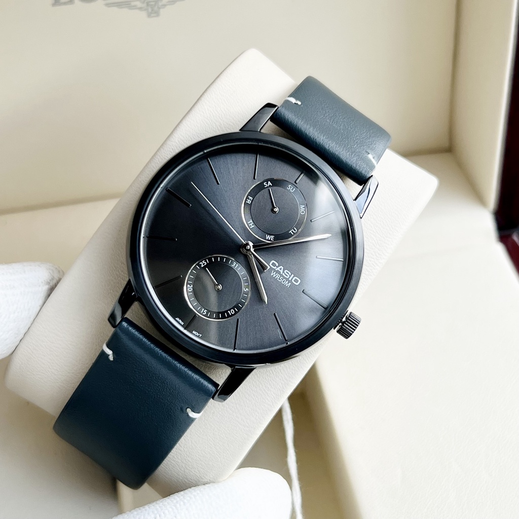 Đồng hồ nam dây da Casio MTP B310BL 1A New 8/2022