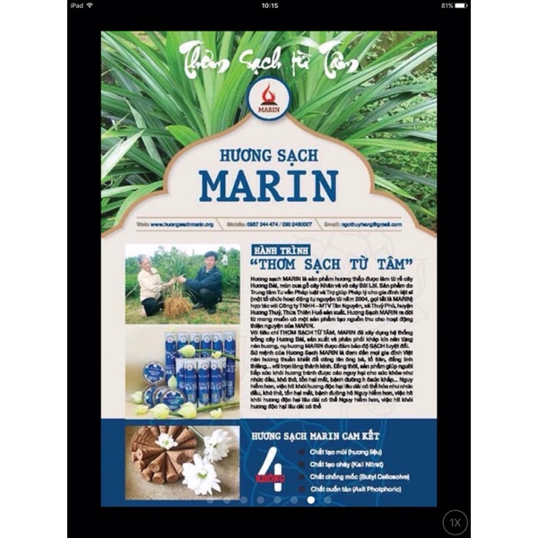 Nụ trầm hương sạch 100% tự nhiên Marin  mùi hương bài không hoá chất