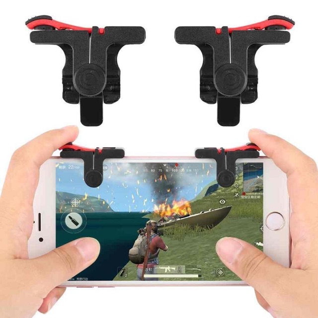 Bộ 2 nút chơi game PUBG mobile, ROS, Free fire model D9 , đẹp, cảm giác nhấn tốt.