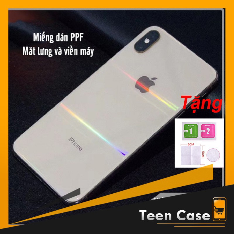 Miếng dán skin PPF full viền chống xước cho tất cả đời iphone 678,678plus X Xr XsMax 11,11pr max,12pr max,12 pro,