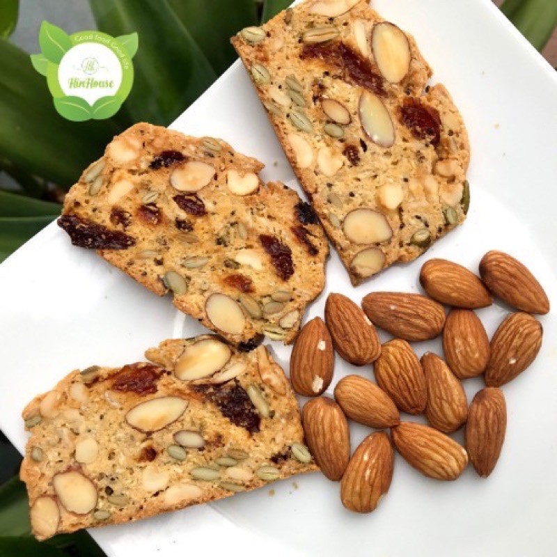 Bánh Biscotti nguyên cám siêu hạt không đường 250g | BigBuy360 - bigbuy360.vn