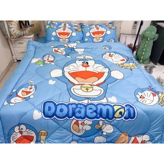 SÉT CHĂN PHAO 5 MÓN COTTON POLY 3D - DOREMON
