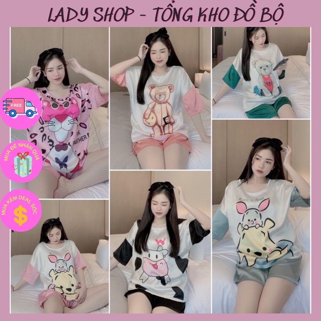 [Hot Hot]💖Bộ Lụa Ngủ Quần Sooc Hoạt Hình Cute Siêu Xinh | BigBuy360 - bigbuy360.vn