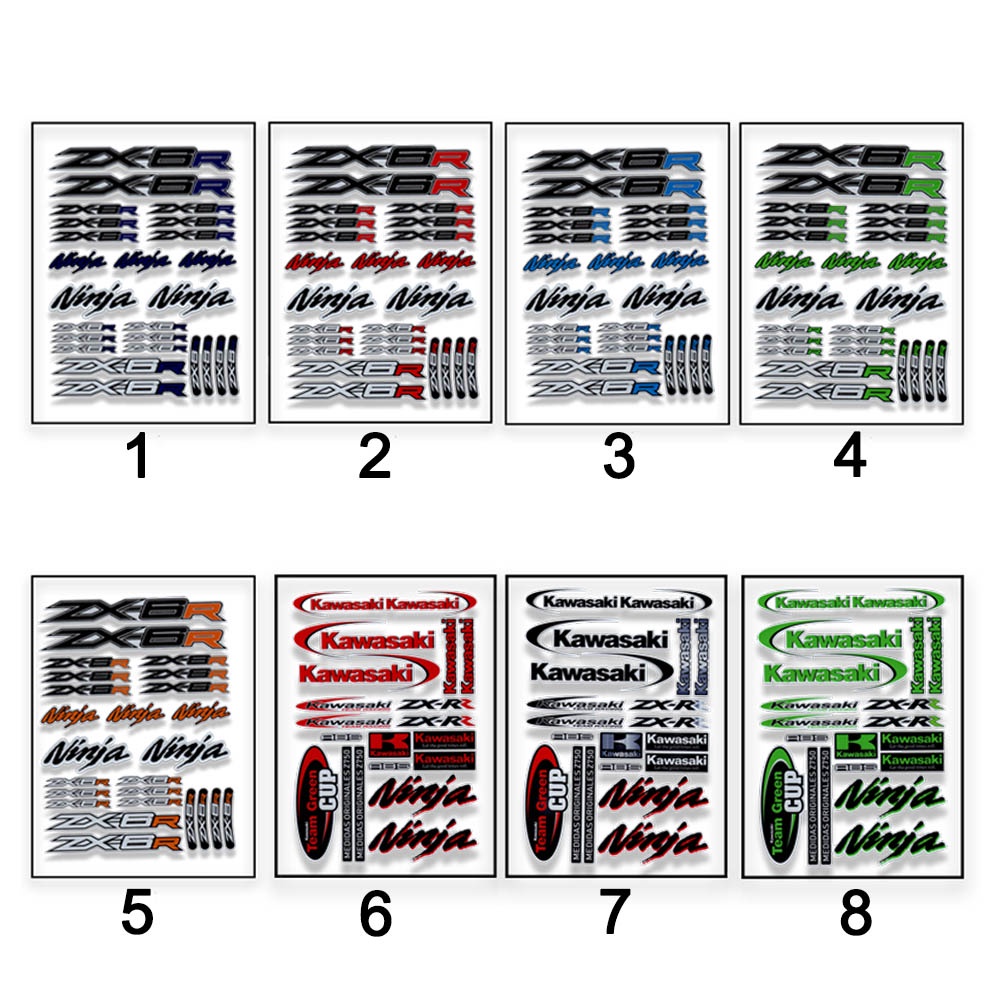 Miếng Dán Phản Quang Chống Thấm Nước Trang Trí Xe Mô Tô/Mũ Bảo Hiểm Kawasaki