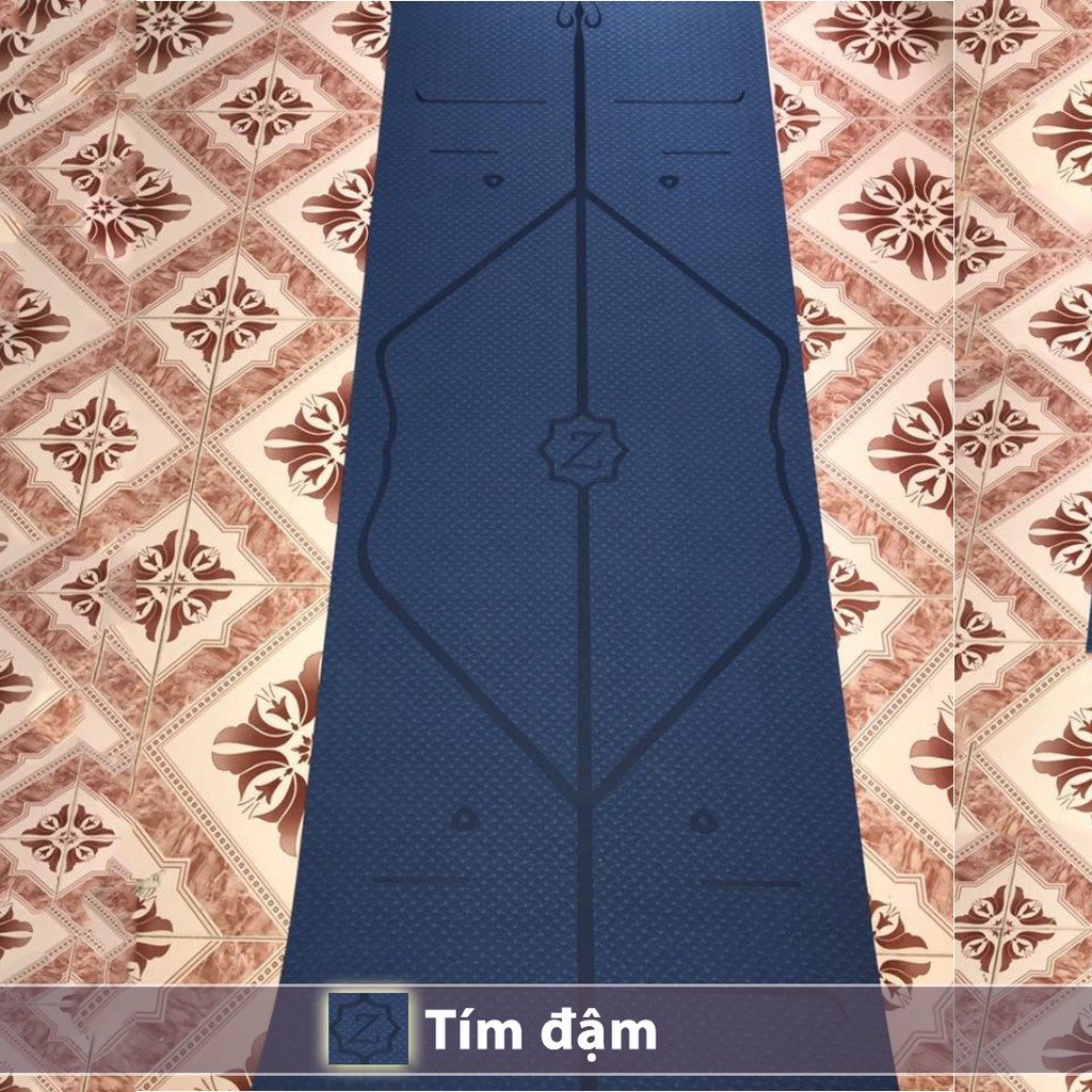 Thảm yoga TPE 8mm định tuyến Đài Loan (Tặng túi thời trang)