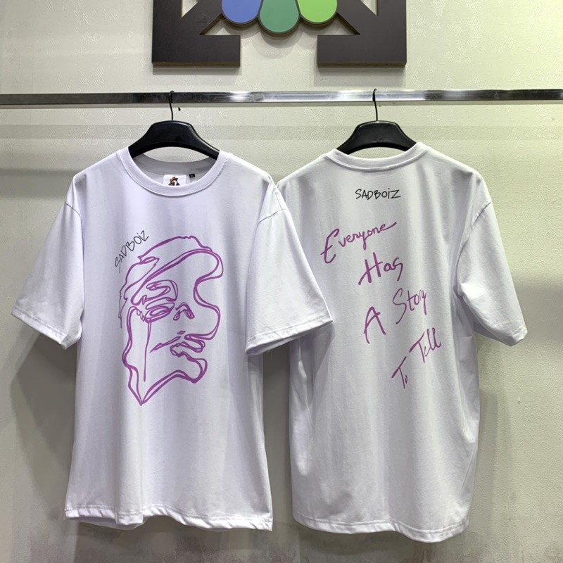 Áo thun sad boiz sad story logo hình thêu nam nữ áo sadboiz thêu mặt cười full tag | BigBuy360 - bigbuy360.vn