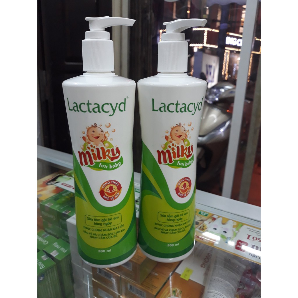 Sữa tắm gội Lactacyd milky 500ml