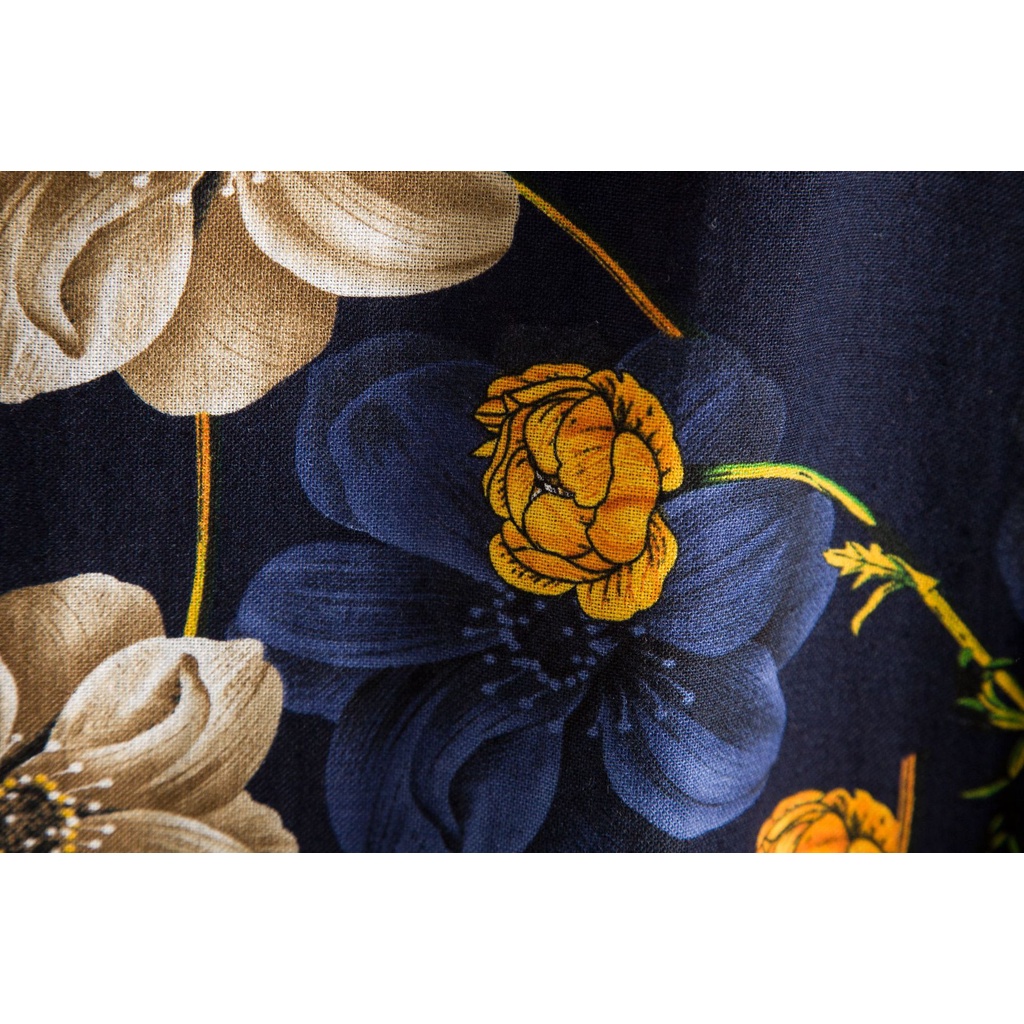 Áo Sơ Mi nam hoạ tiết Cotton Tay Ngắn Dáng Rộng In Hoa Phong Cách Retro Thời Trang Cho Nam Giới