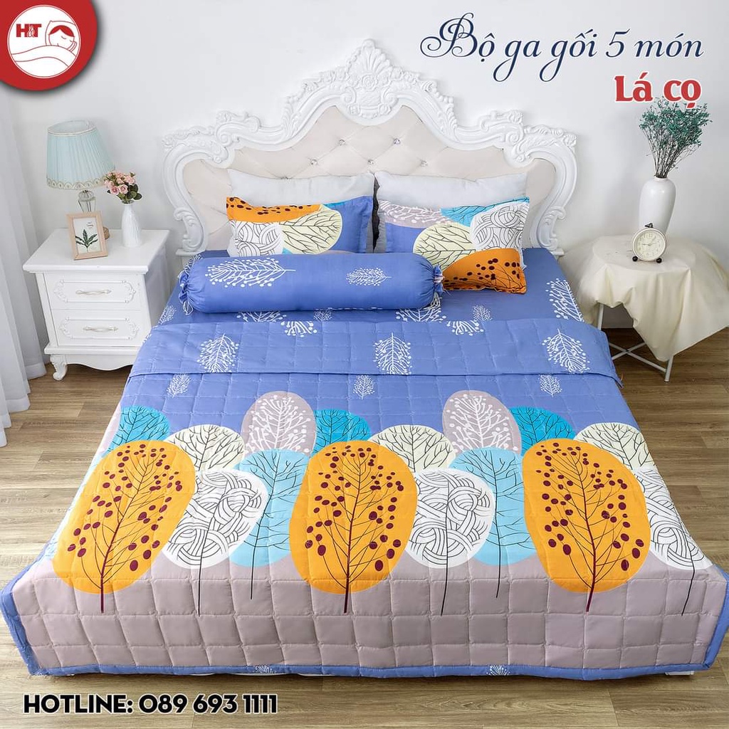 Bộ chăn hè trần bông ga gối 5 món poly cotton Hàn Quốc hàng loại 1 | BigBuy360 - bigbuy360.vn
