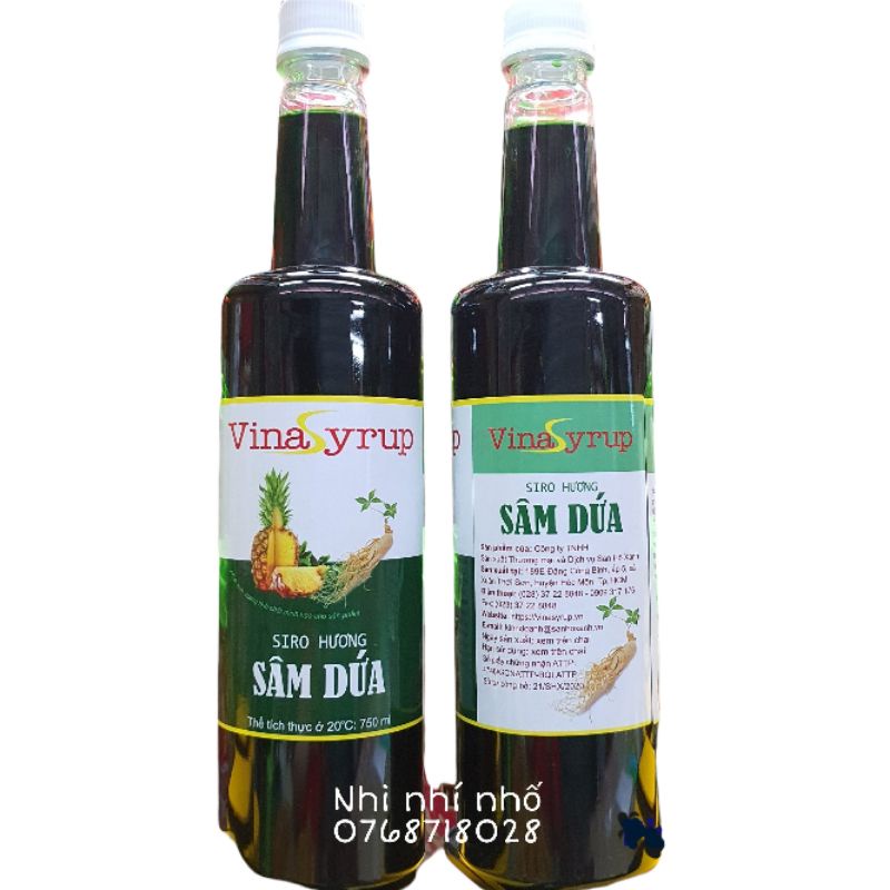  SIRO SÂM DỨA MÀU XANH LÁ VINASYRUP - 750ml