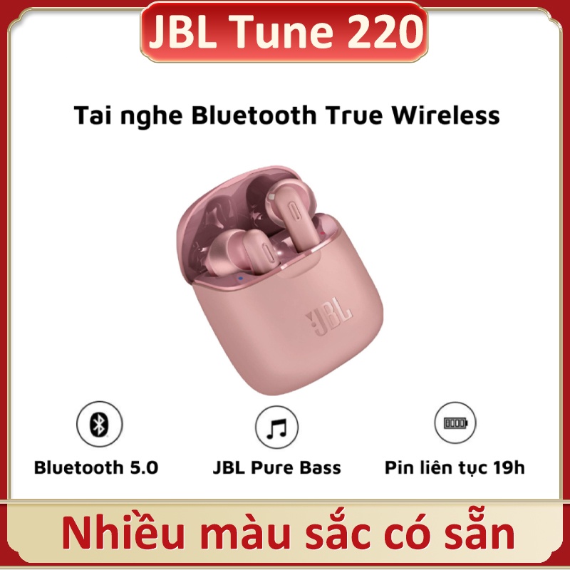 Tai nghe Bluetooth True Wireless JBL Tune 220 Tai Nghe Bluetooth Không Dây Dùng Cho Máy tính và điện thoại di động