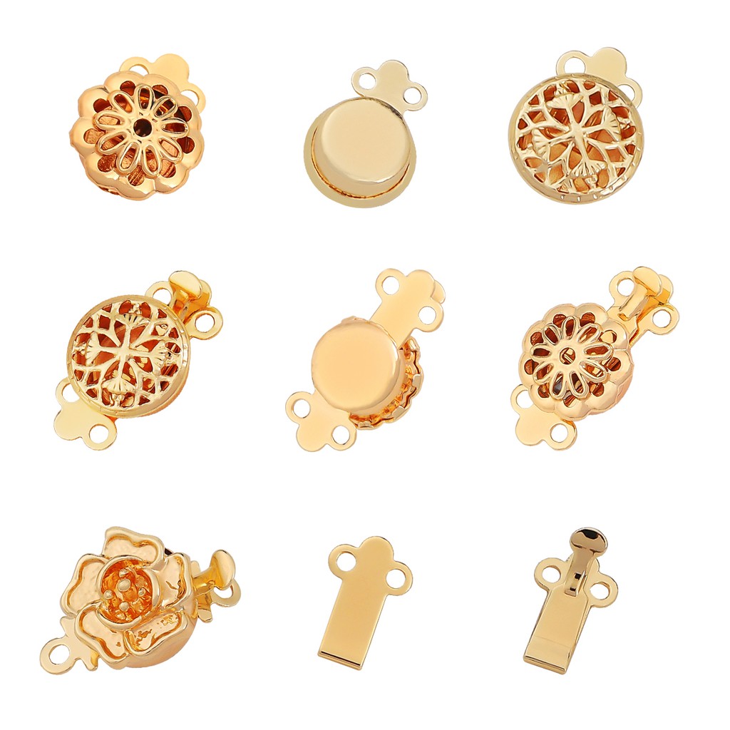 Mặt trang sức Beadia bằng đồng mạ vàng 18K có khóa dùng làm trang sức vòng tay DIY