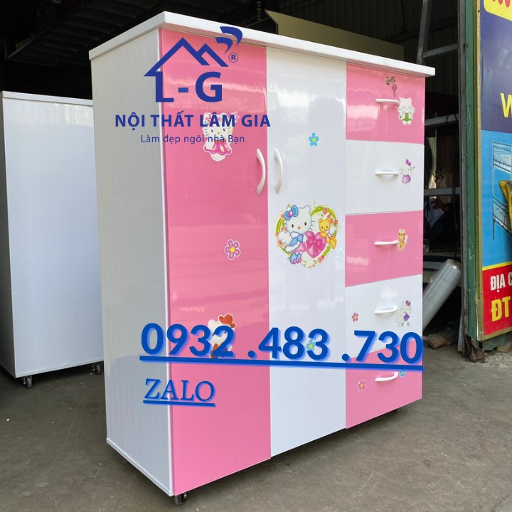 Tủ nhựa đài loan trẻ em 1m25x1m06x45cm , rẻ nhất HCM