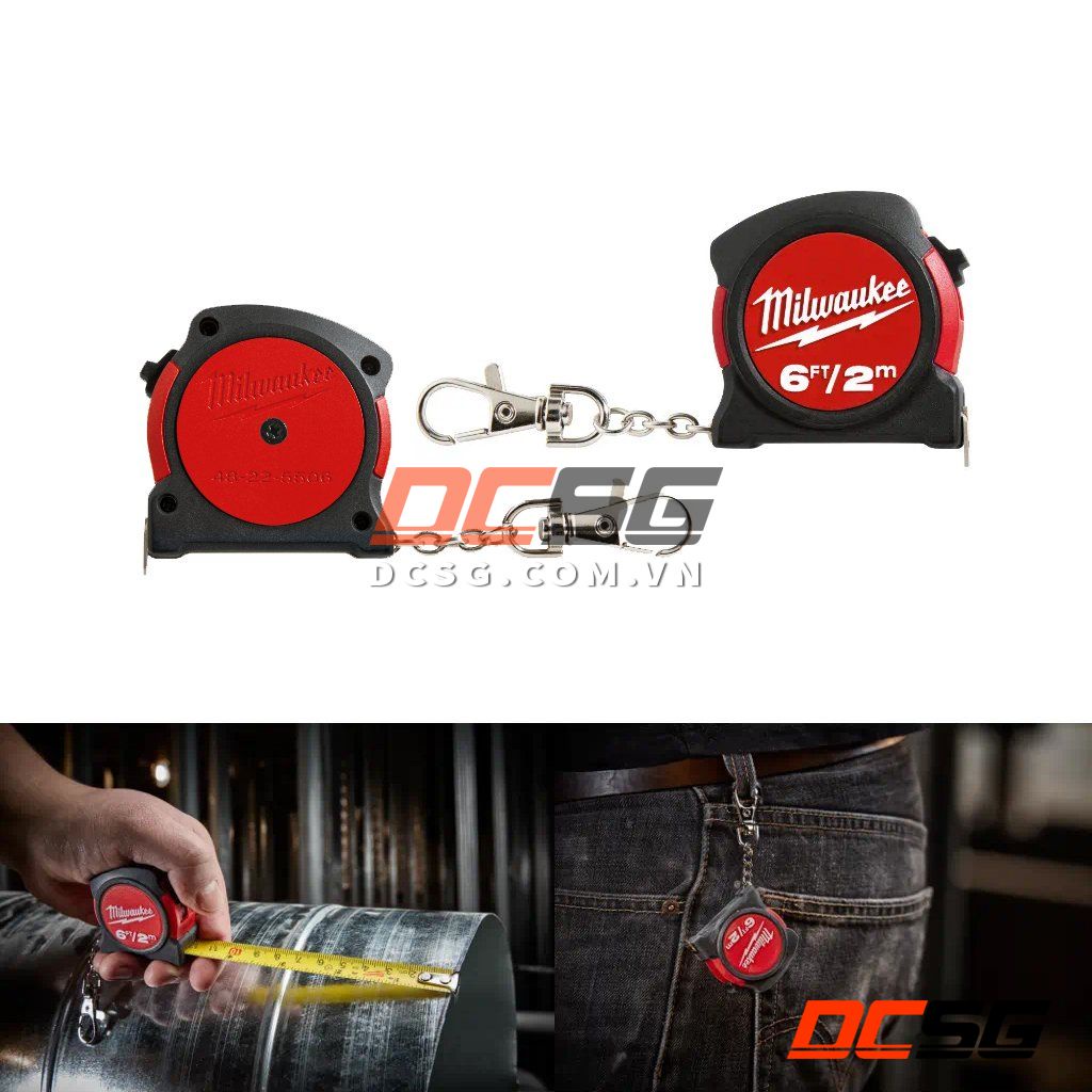 Thước cuộn thép 2m móc khóa Milwaukee 48-22-5507 | DCSG